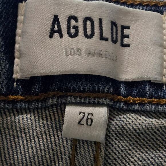 Agolde Toni Mid Rise Straight Distressed Ankle Landmark Jeans Size 26 New! - Picture 12 of 16